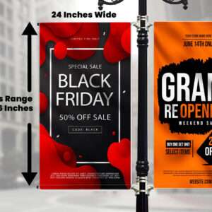 24 Inch Pole Banners